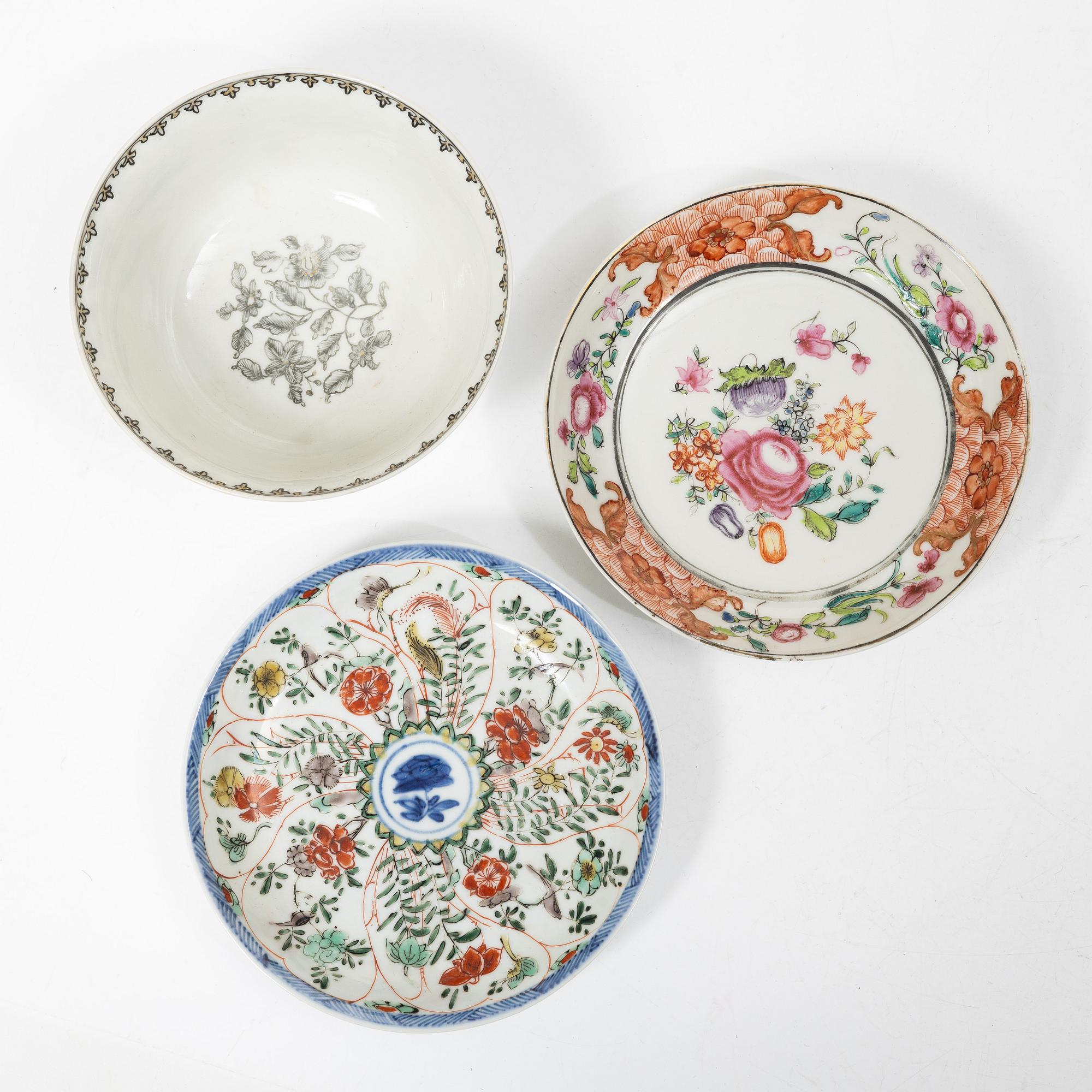 Parti, porslin. Kina, Qingdynastin, 1700-tal.
