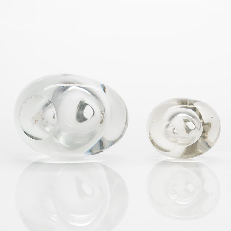 Timo Sarpaneva, Two glass objects "Heart". Iittala.