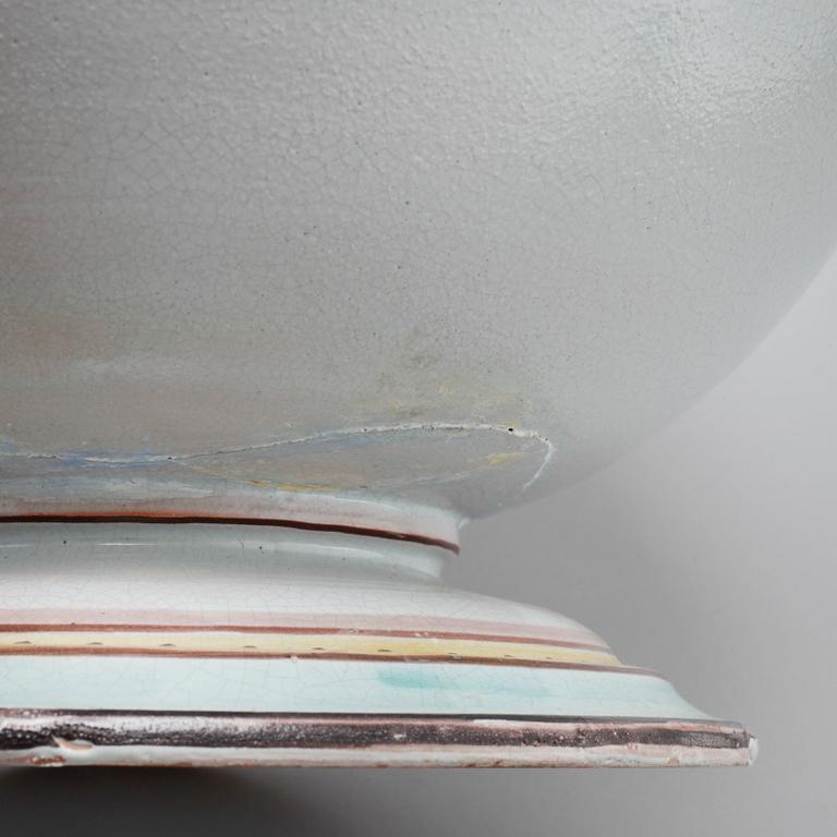 A unique earthenware soup terrine by GABRIEL BURMEISTER for Upsala Ekeby, dated 1921.