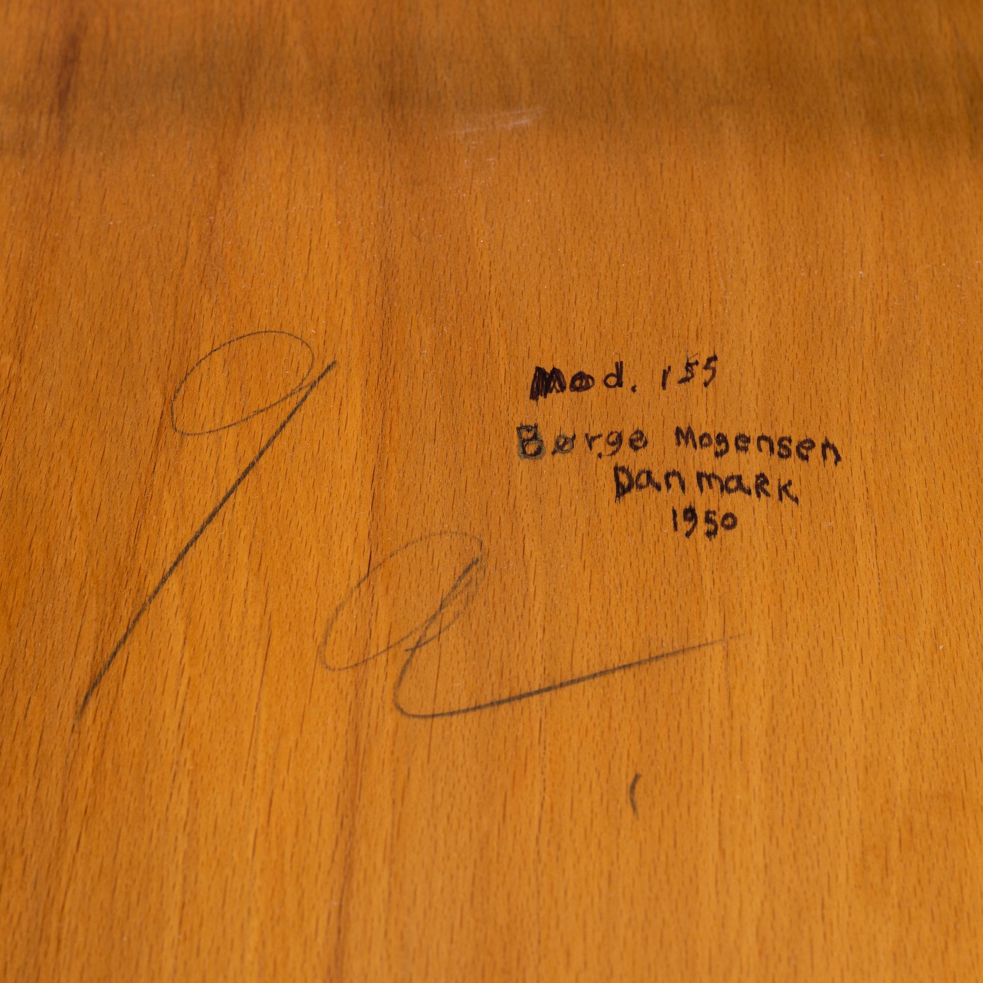 Børge Mogensen, a model '155' teak chair, Denmark, 1950's.