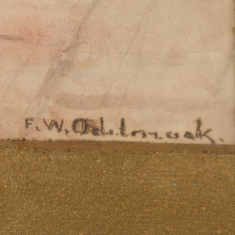 FRANS WILHELM ODELMARK, watercolour, signed.