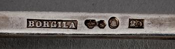 PARTI SILVER, 5 delar, Ray Urban, Georg Jensen samt Borgila, 1928 - 75, tot vikt ca 244g.