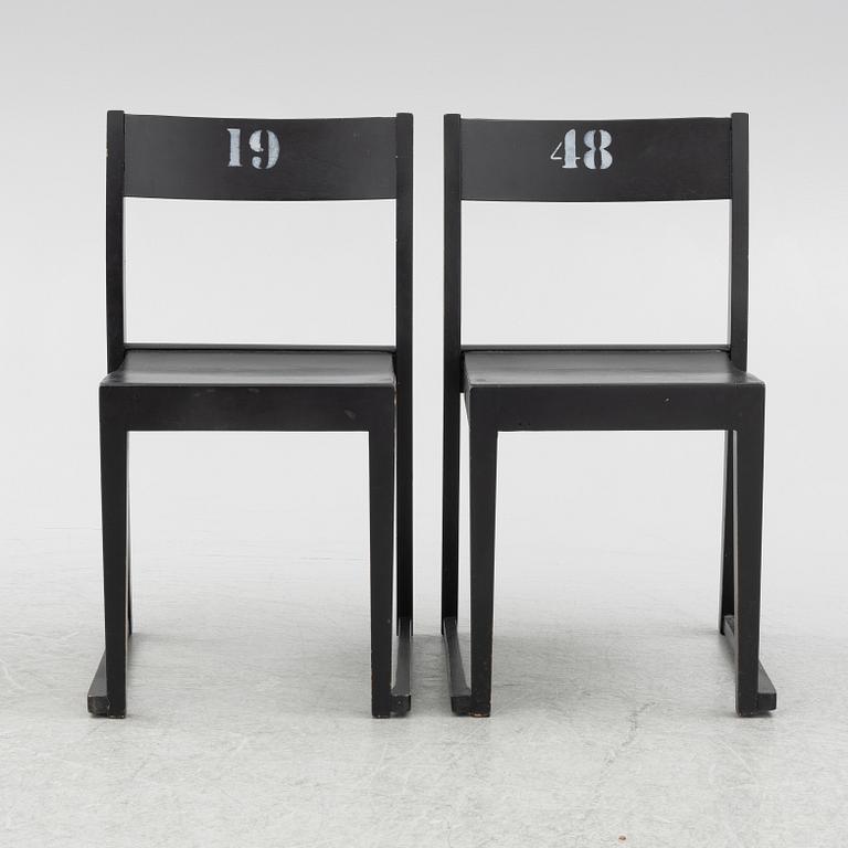 Sven Markelius, "The Orchestra Chair" 10 pcs, mid-20th century.