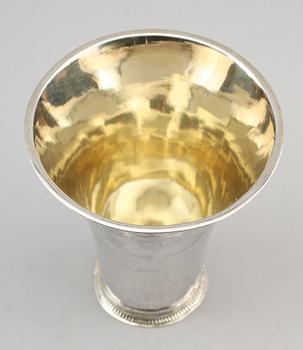 BÄGARE, silver, Andreas Hallberg, Kristianstad 1821. Vikt ca 96 g.