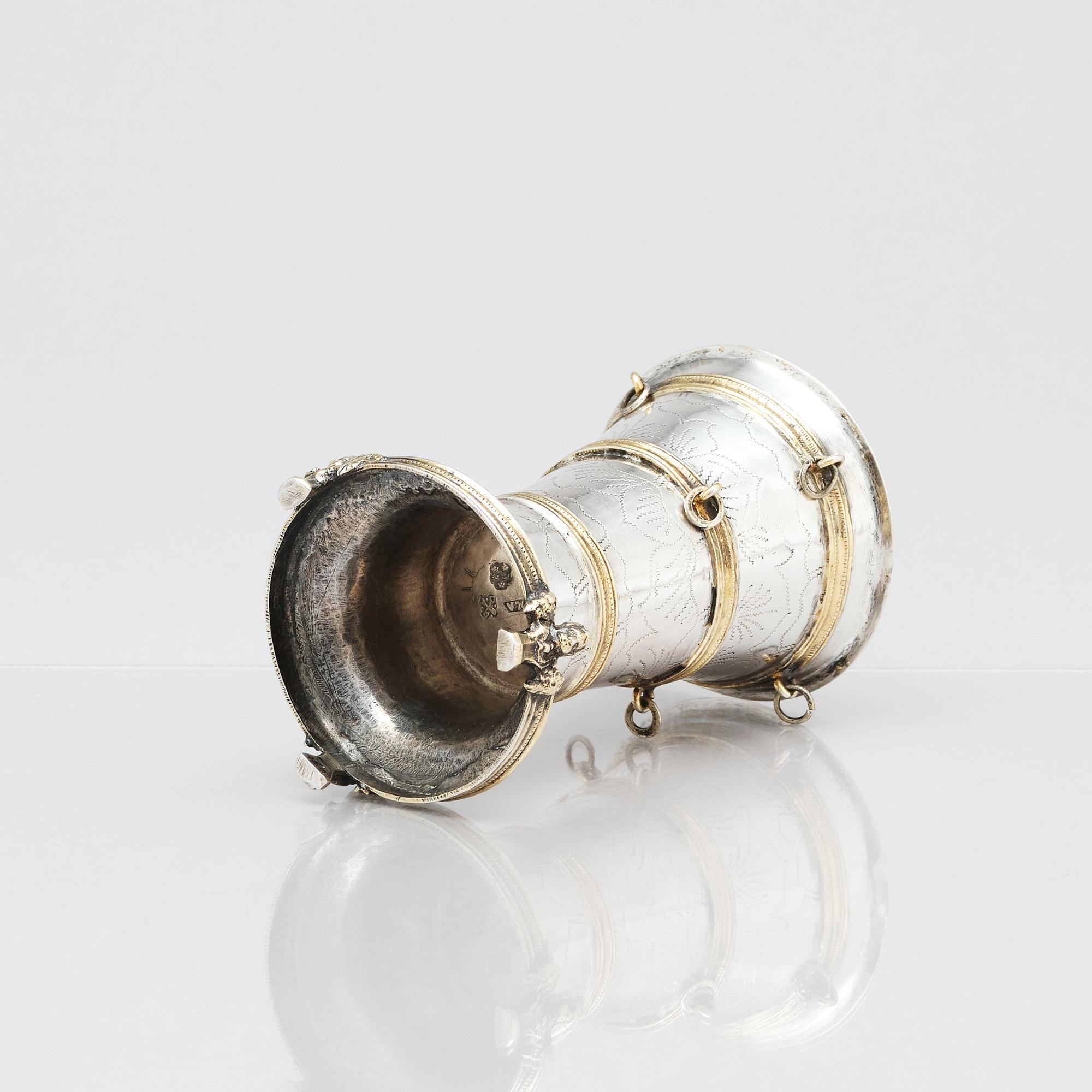 A Swedish Parcel-Gilt Silver Beaker, mark of Olof Löfvander d.ä., Luleå (1752-1784 (1789)).