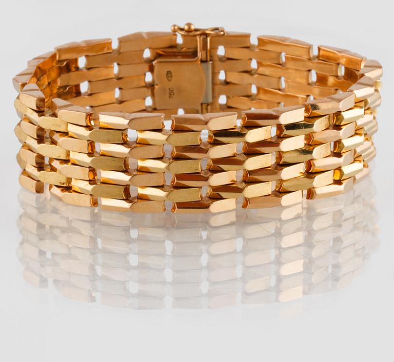 ARMBAND, 18K guld, Vicenza, Italien. Vikt 58,9 gram.