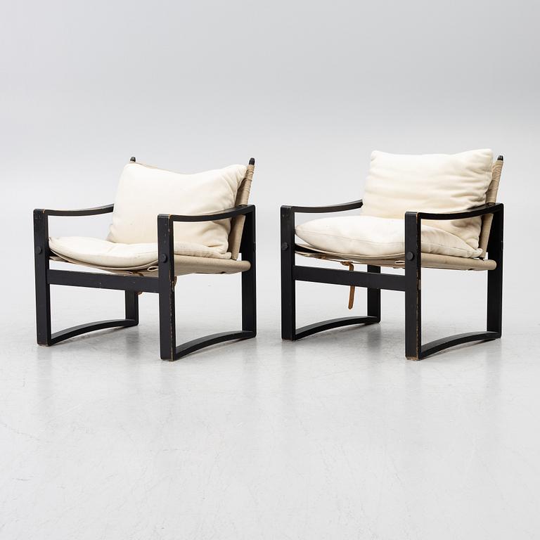 Armchairs, a pair, Börge Jensen & Sons, Denmark, second half of the 20th century.
