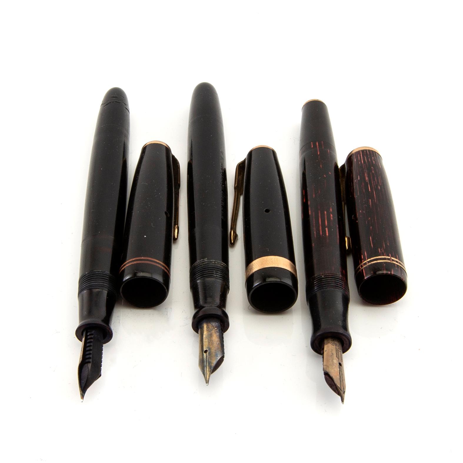 Parker Vacumatic fountain pens, 3 pcs.