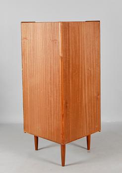 HÖRNVITRINSKÅP, Danmark, 1960-tal.