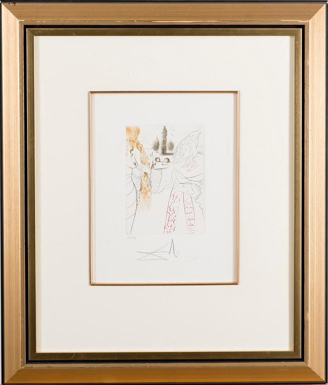 SALVADOR DALÍ, etsaus, signeerattu ja numeroitu 23/150.