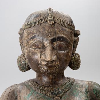A 20th century wooden sculpture, Cambodia.