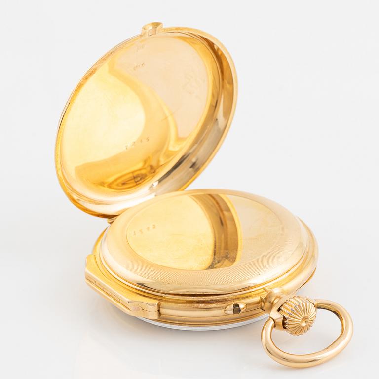 Pocket watch, 18K gold, 49,5 mm.