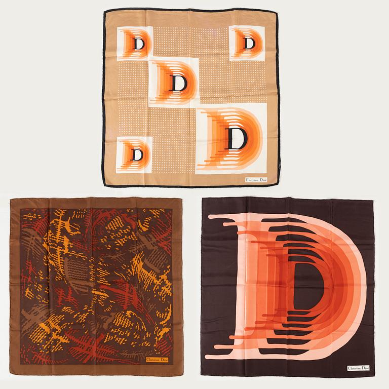 Christian Dior, scarves, 3 st.