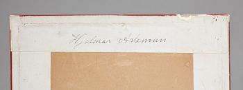 HJALMAR ARLEMAN. Akvarell, monogramsignerad.
