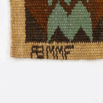 Märta Måås-Fjetterström, vävnad, "Täppan", gobelängteknik, ca 54 x 51 cm, signerad AB MMF.