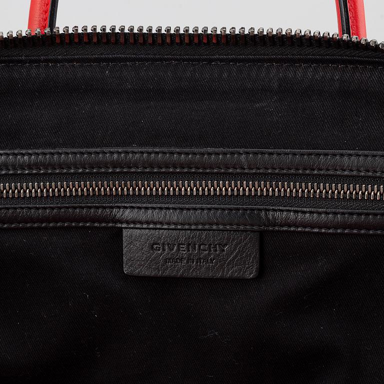 Givenchy, a black and red leather 'Antigona' handbag.