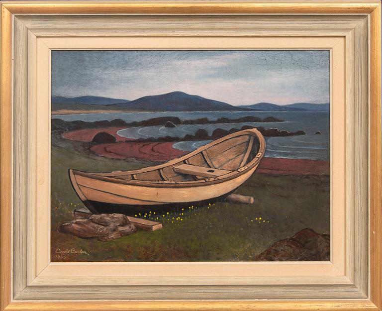 Arvid Carlson, oil on panel, signed and dated 1946.