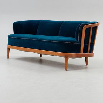 A Carl Malmsten mahogany Swedish Modern sofa, 1940's.