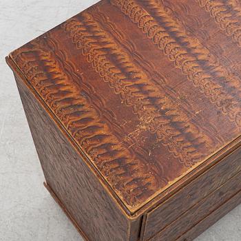 A chest of drawers, probably Värmland, dated 1863.