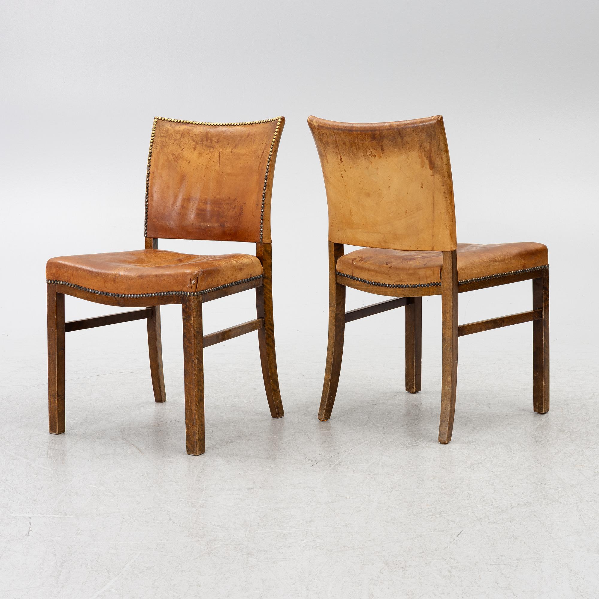Stolar 8 st, Scandinavian Modern, 1940-tal.