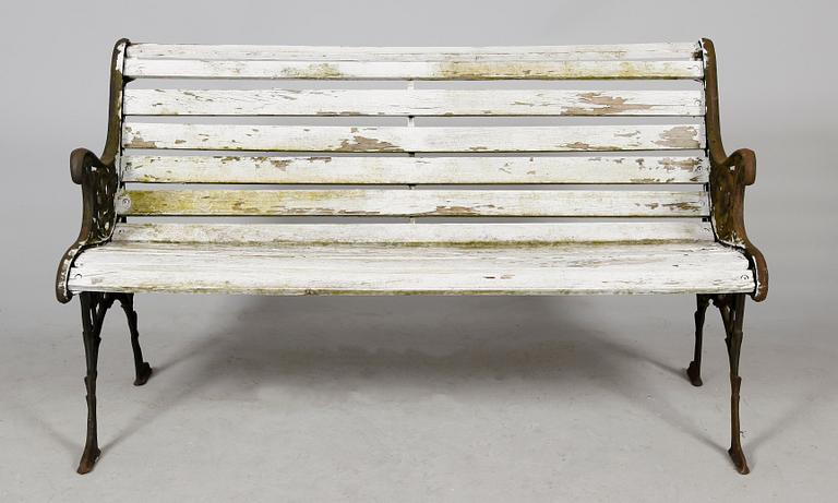 TRÄDGÅRDSSOFFA, gjutjärn, 1900-talets första hälft.