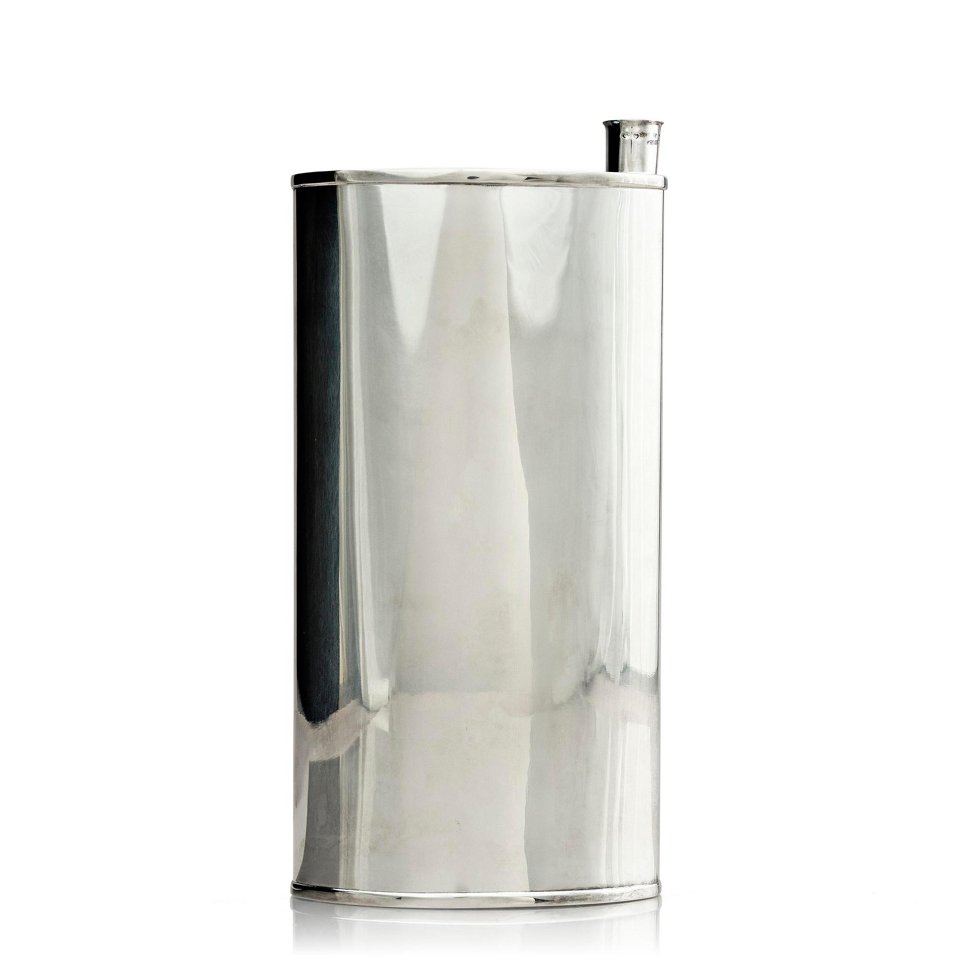 A large silver hip flask, Kultakeskus, Hämeenlinna, Finland 1970.