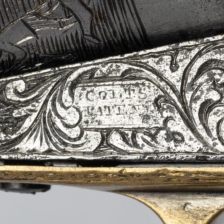 A Colt 1849 pocket percussion revolver, no 68741 for 1853.
