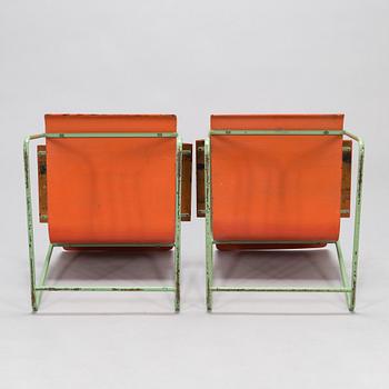 Alvar Aalto, a pair of early 1930's armchairs for Aug. Louhen Rautasänkytehdas ja Valimo Oy, Turku.