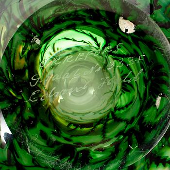 VAS, glas, fiskgraal, Edward Hald Orrefors, 1971.