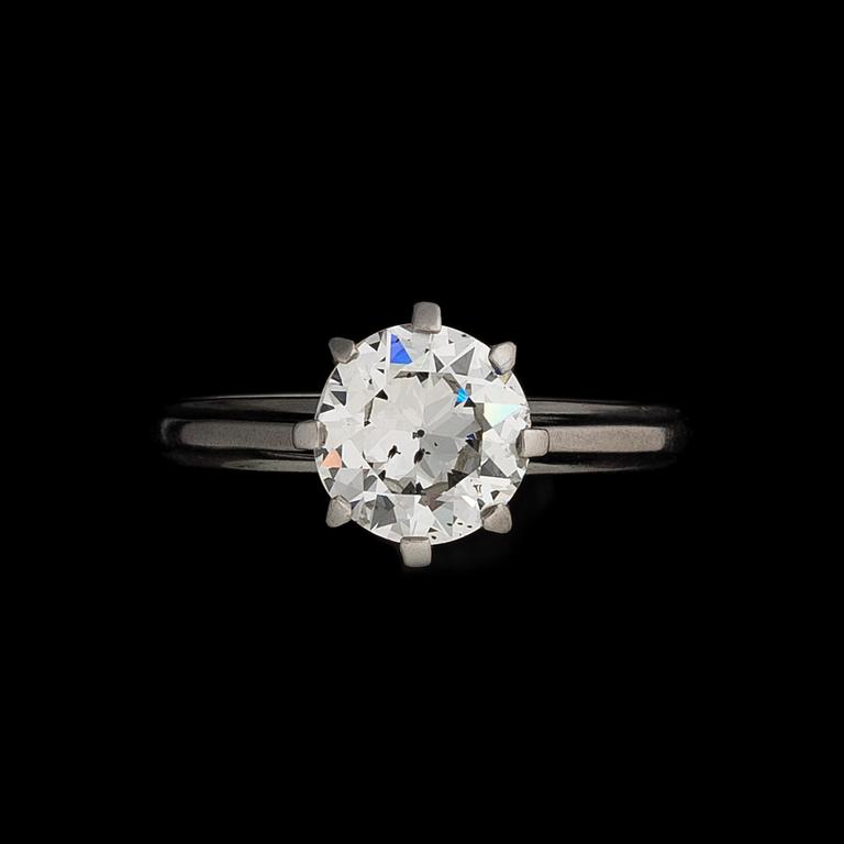 A RING, brilliant cut diamond, platinum. Westerback, Helsinki, Finland.