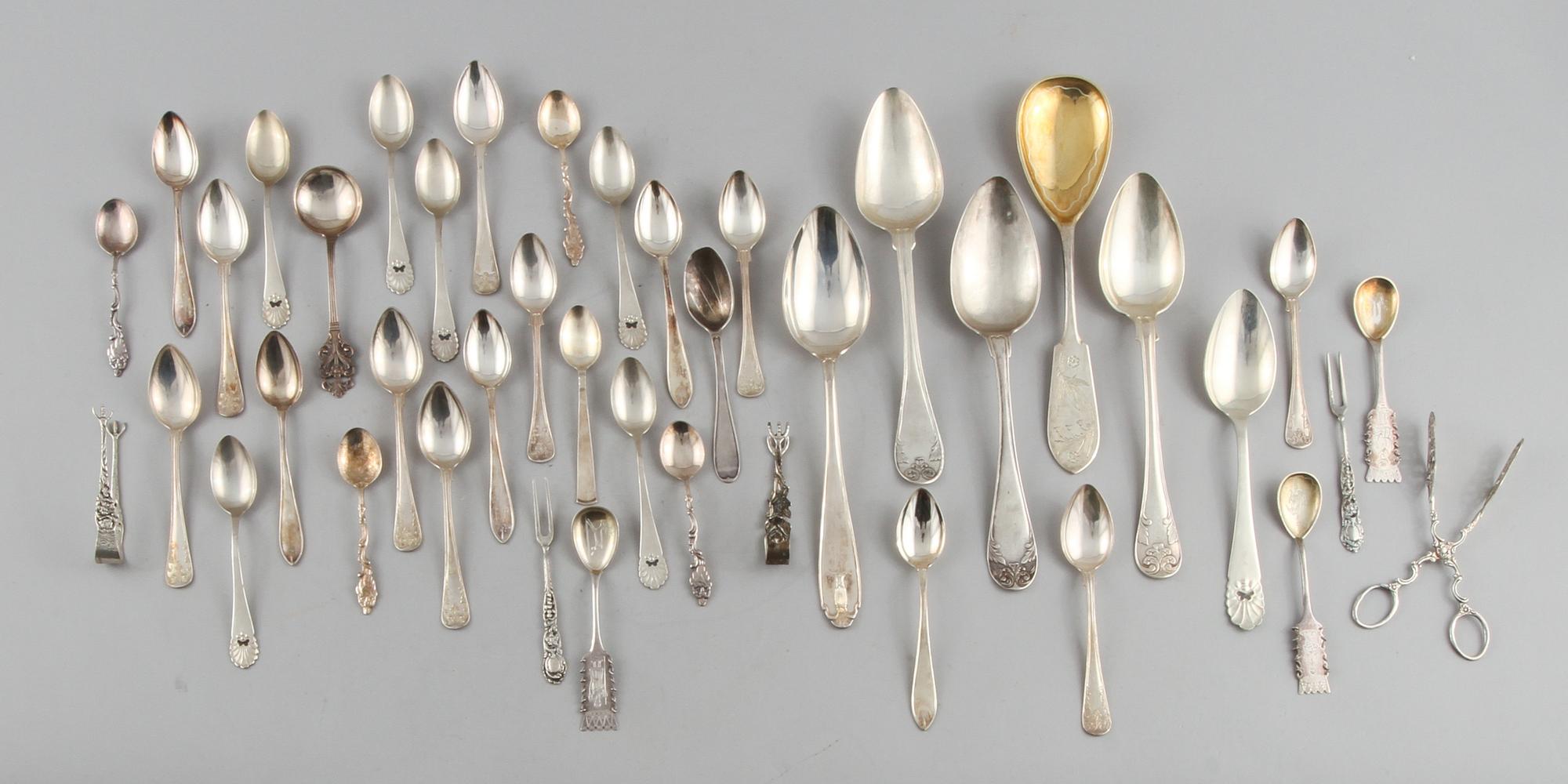 PARTI SILVER, 41 delar, 1900-tal. Vikt 796 g.