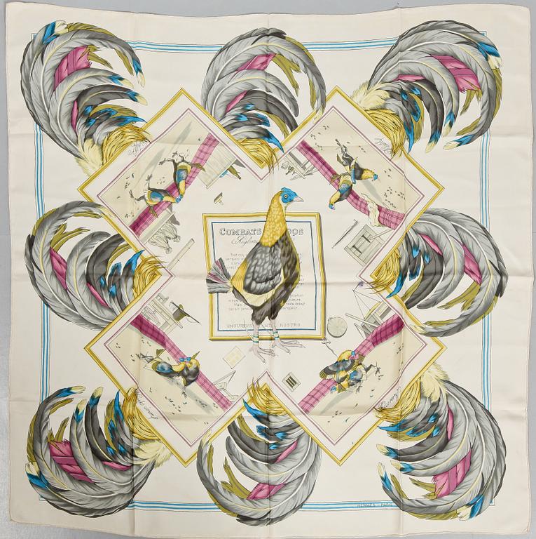 SCARF, "Combats des Coqs", Hugo Grygkar, Hermès, Paris.