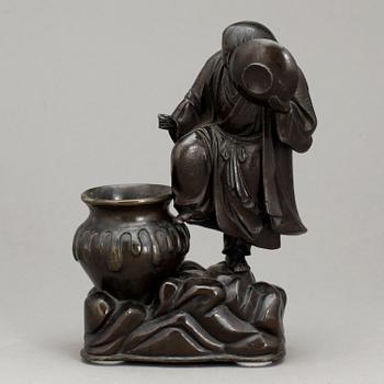 SKULPTUR, brons, Kina, troligen omkring sekelskiftet 1900.