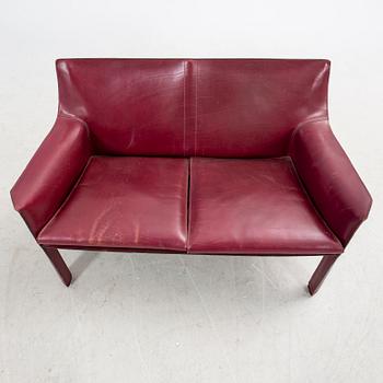 A leather sofa "model 414 CAB" by Mario Bellini for Cassina, Italy 1970's.