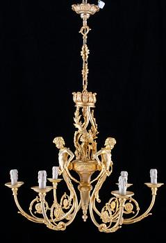 LJUSKRONOR, ett par, metall, 1900-tal. H ca 70.