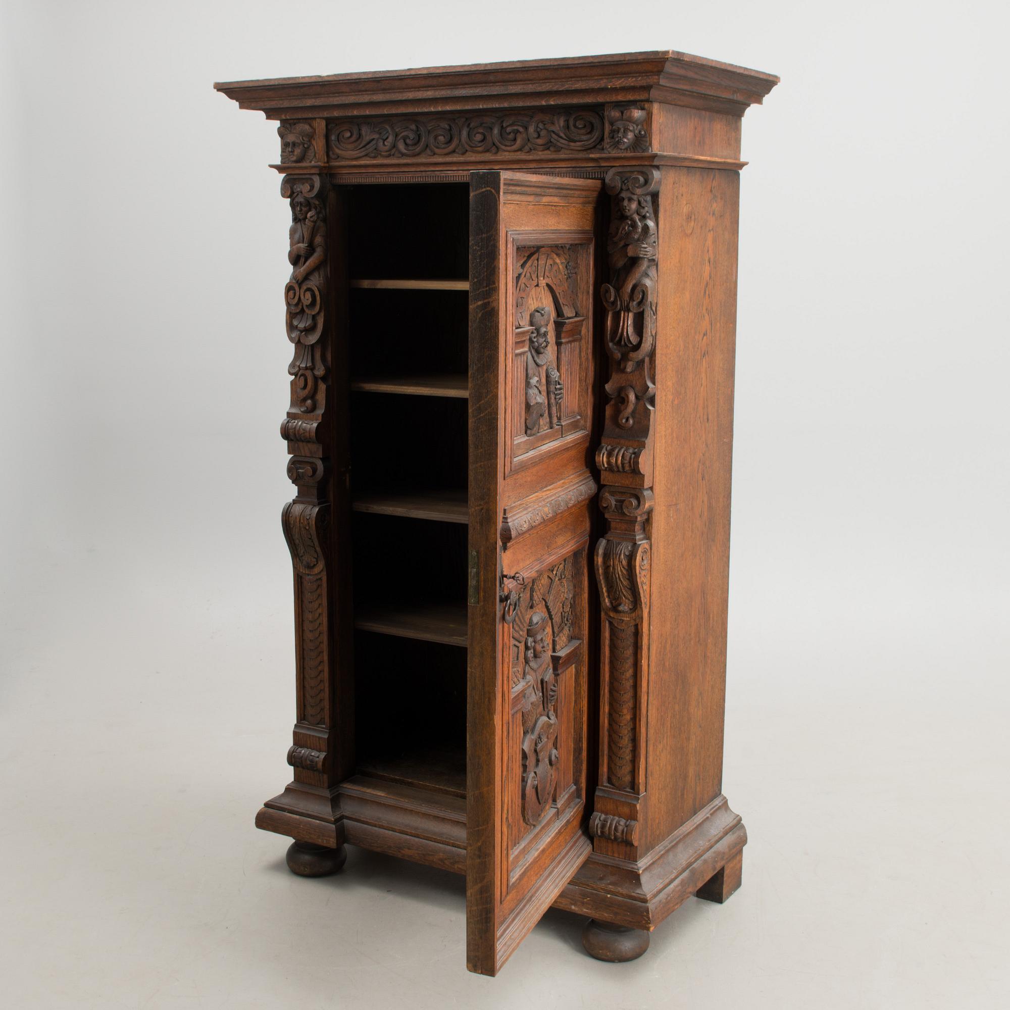 A LATE 19TH CENTURY WARDROBE / ARMOIRE.