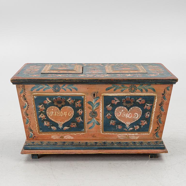 Kista, allmoge, Delsbo, Hälsingland, märkt JGOD 1846.