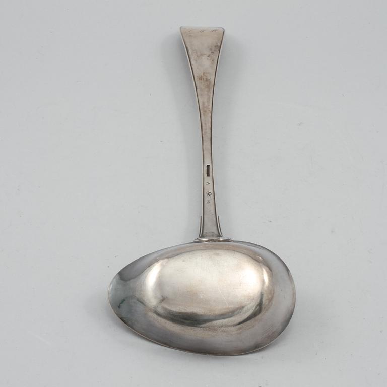 SOPPSLEV, silver, Zachris Lundqvist, Stockholm, 1801, vikt 250 gram.