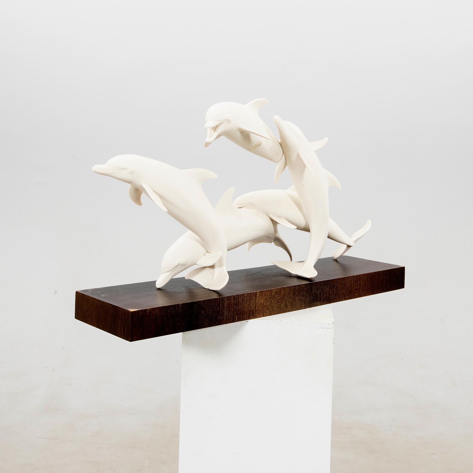 Günther Granget, Figurgrupp "Dolphins", Hutschenreuther, Tyskland,