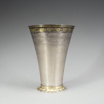 Lorens Stabeus, bägare, silver, Stockholm 1755.