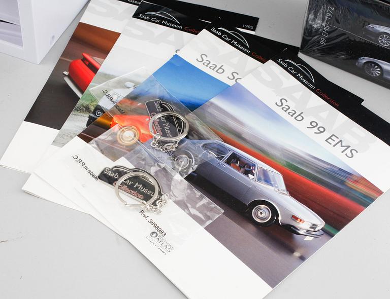 34 Saab model cars, Saab Car Museum Collection, late 20th century/21th century.