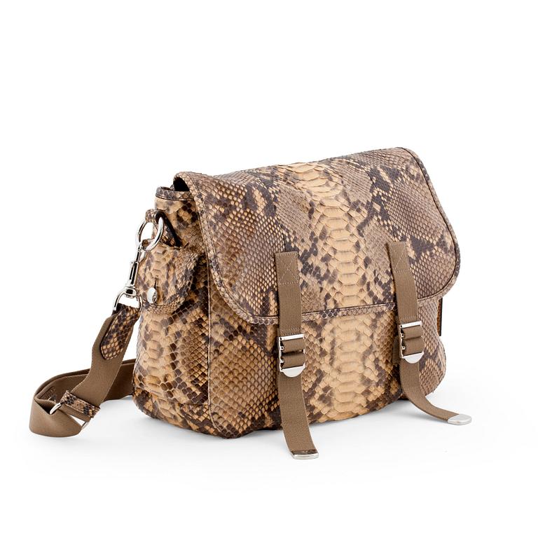 RALPH LAUREN, a snakeskin embossed messangerbag.