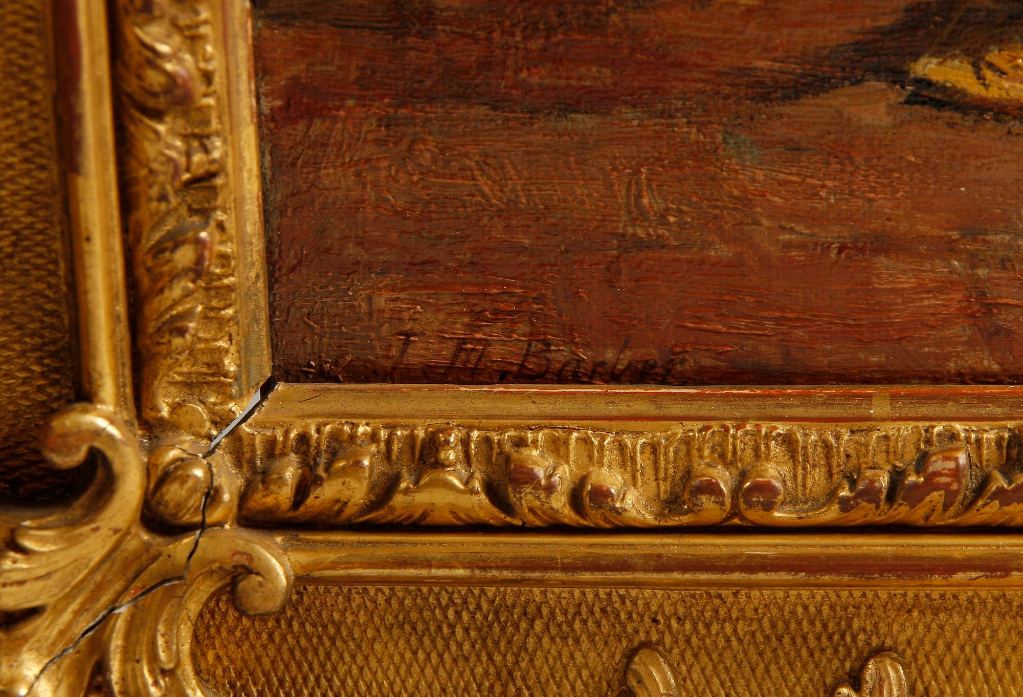 JOSEPH MOSELEY BARBER, olja på duk, sign.