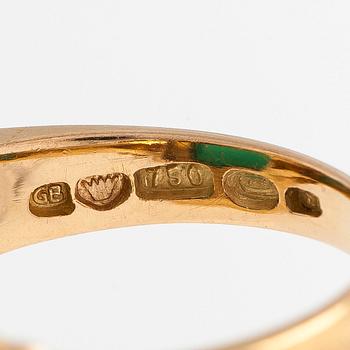 Ring, 18K guld och kalcedon, Georg Buchert Oy, Helsingfors 1948.