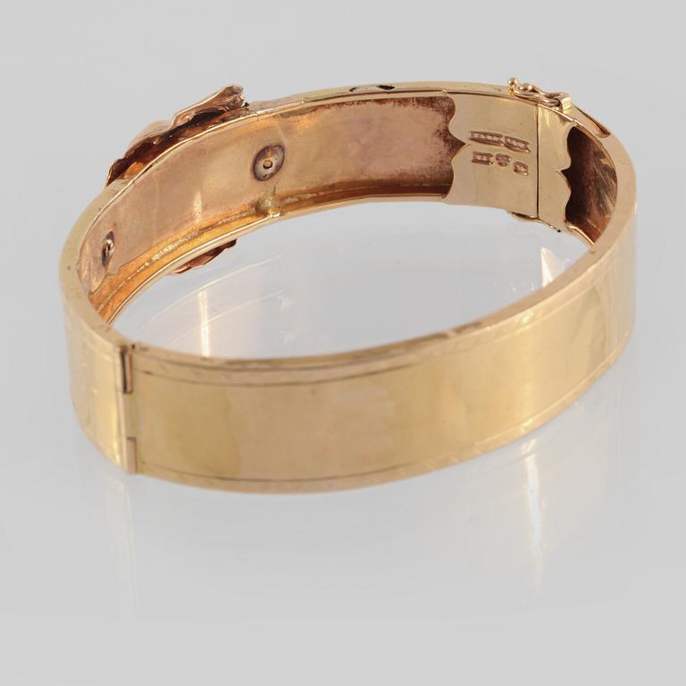 ARMBAND, 18K guld, troligtvis Ceson, Göteborg, 1935. Vikt 27,0 gram.