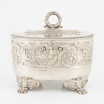 Sockerskrin, silver, Gustav Möllenborg Stockholm  1836.