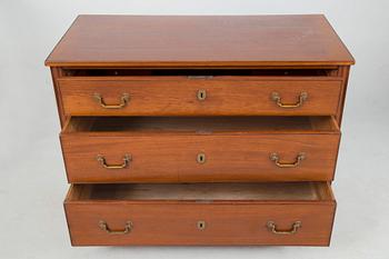 A GUSTAVIAN WRITTING CHEST OF DRAWERS BY JOHAN CHRISTIAN LINNING.