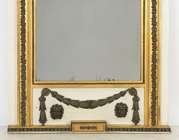 Mirror/wall panel, late Gustavian, circa 1800.