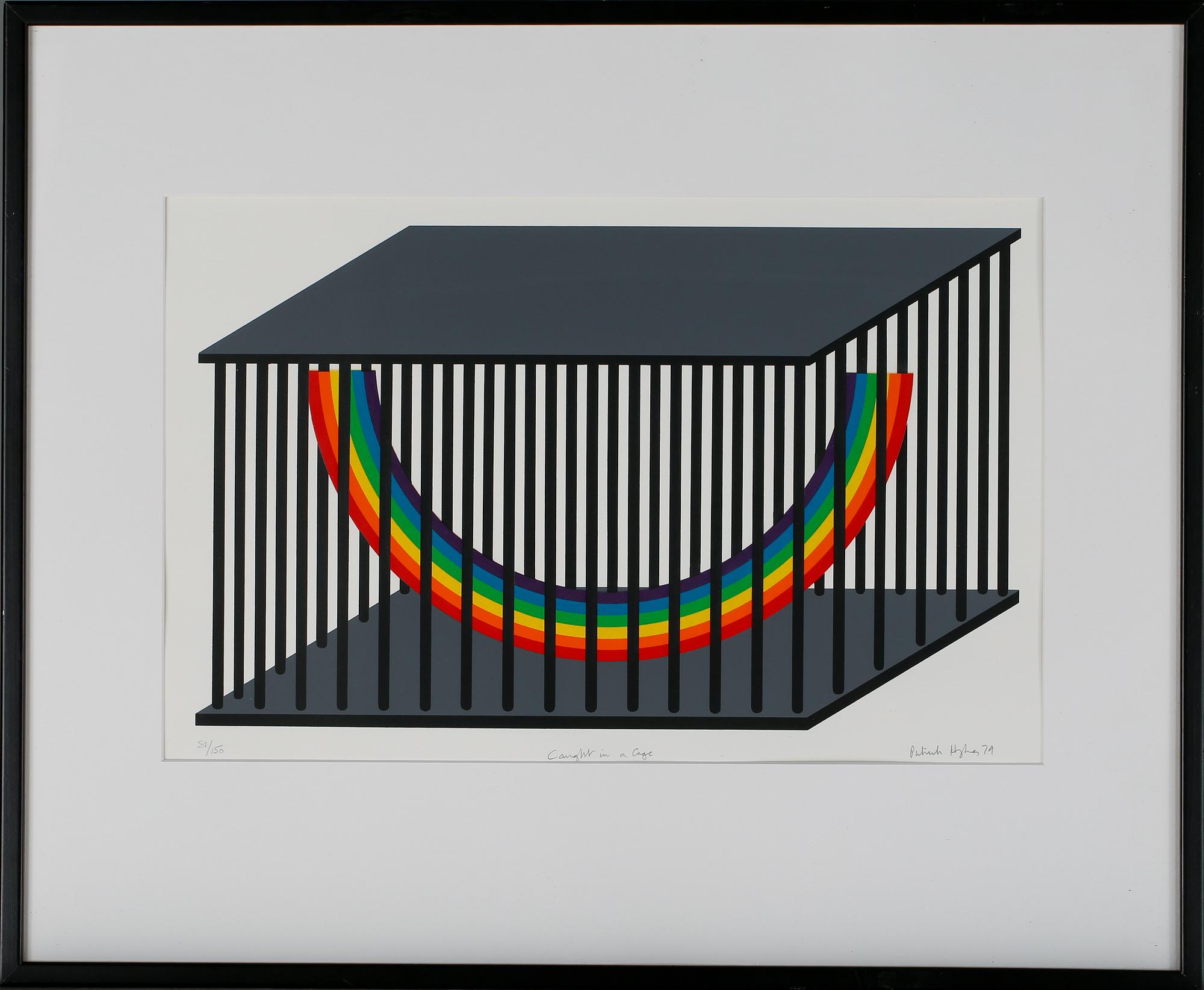 PATRICK HUGHES, färgseriegrafi, signerad, numrerad 81/150 och daterad -79.