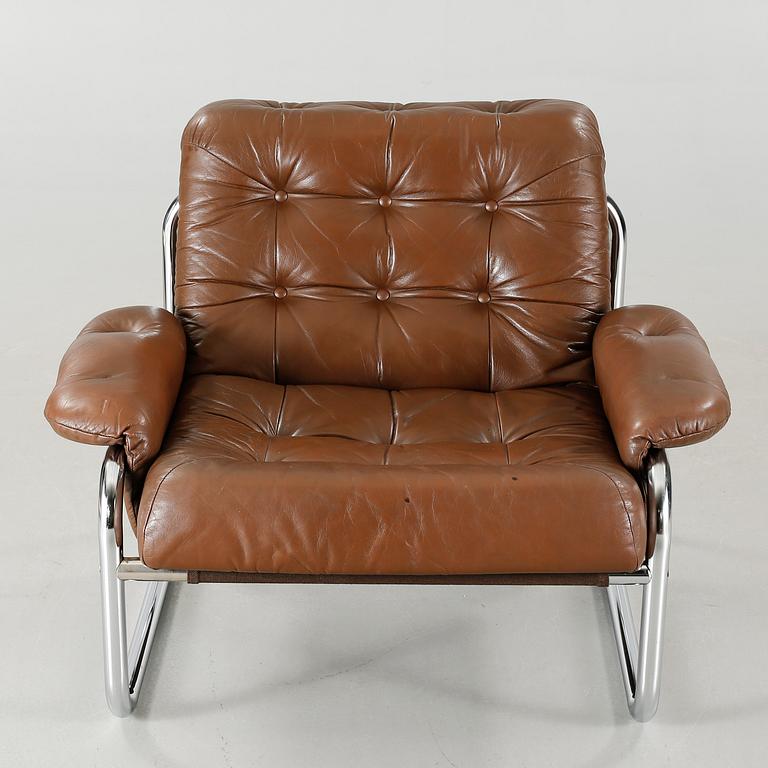 A 1970s sofa and armchair, deigned by John Bertil Häggström for IKEA.